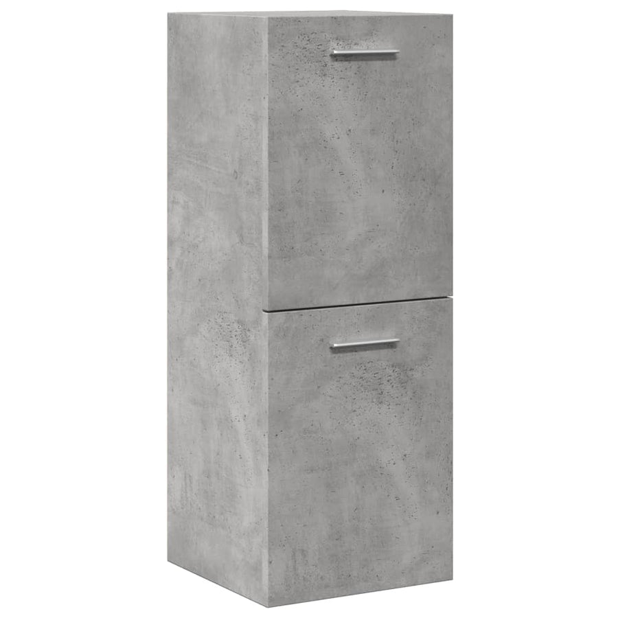 Dulap Suspendat De Baie, Gri Beton, 30X30X80 Cm, Lemn Prelucrat