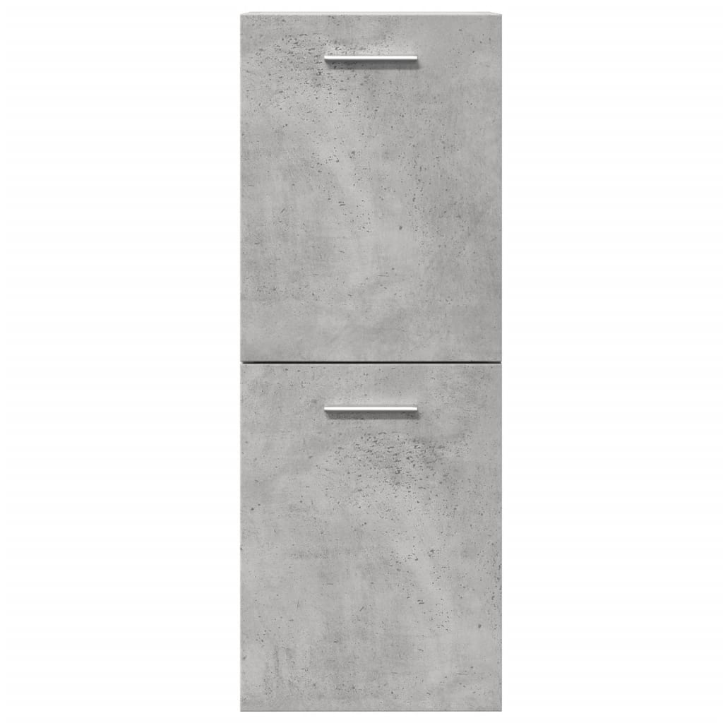 Dulap Suspendat De Baie, Gri Beton, 30X30X80 Cm, Lemn Prelucrat