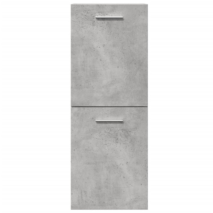 Dulap Suspendat De Baie, Gri Beton, 30X30X80 Cm, Lemn Prelucrat