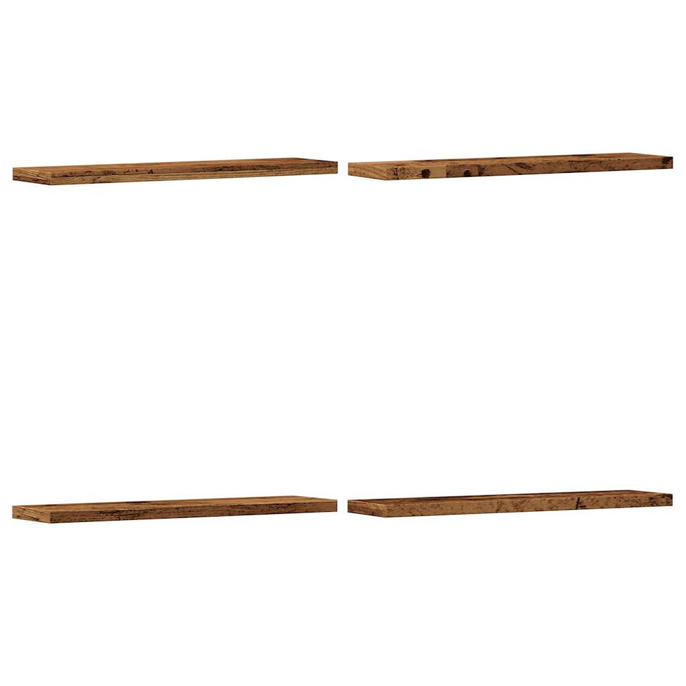Rafturi Perete 4 Buc., Lemn Vechi, 40X20X1,5 Cm, Lemn Prelucrat