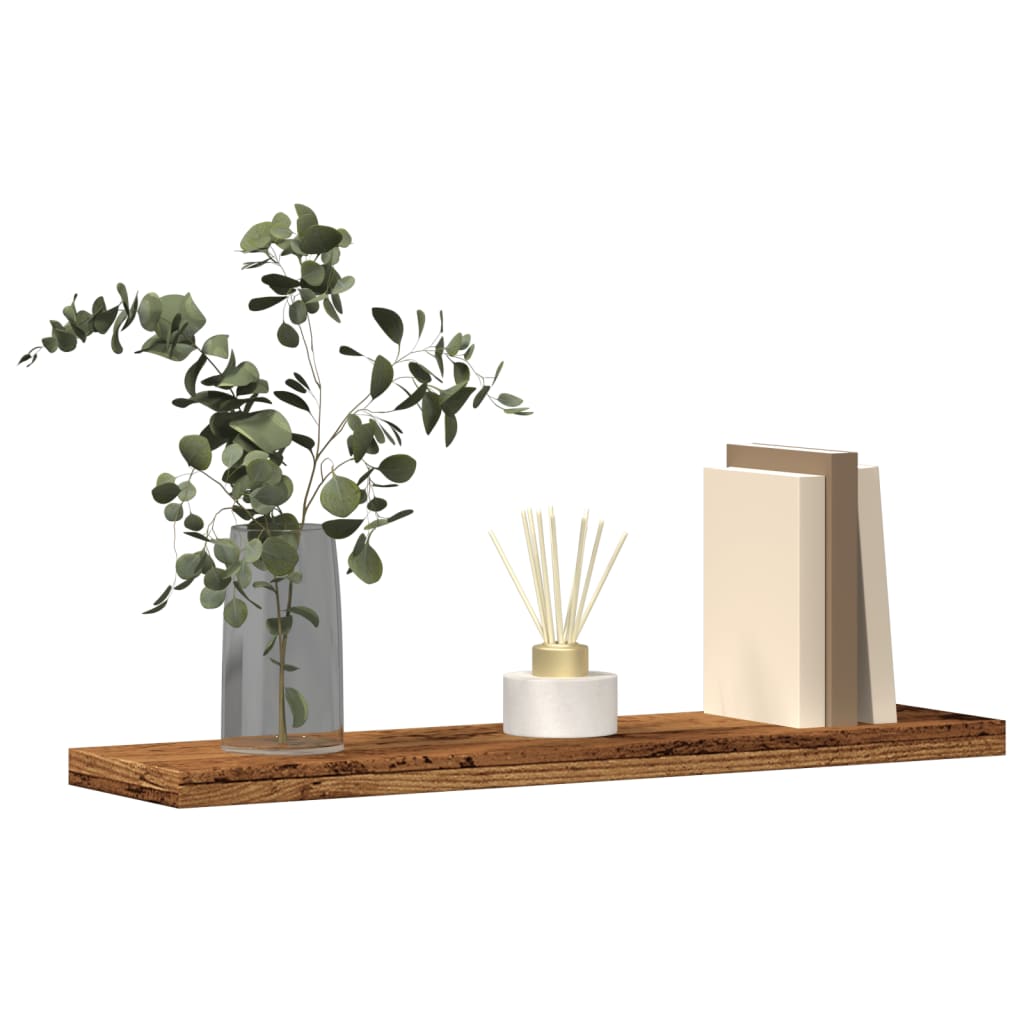 Rafturi Perete 4 Buc., Lemn Vechi, 40X20X1,5 Cm, Lemn Prelucrat