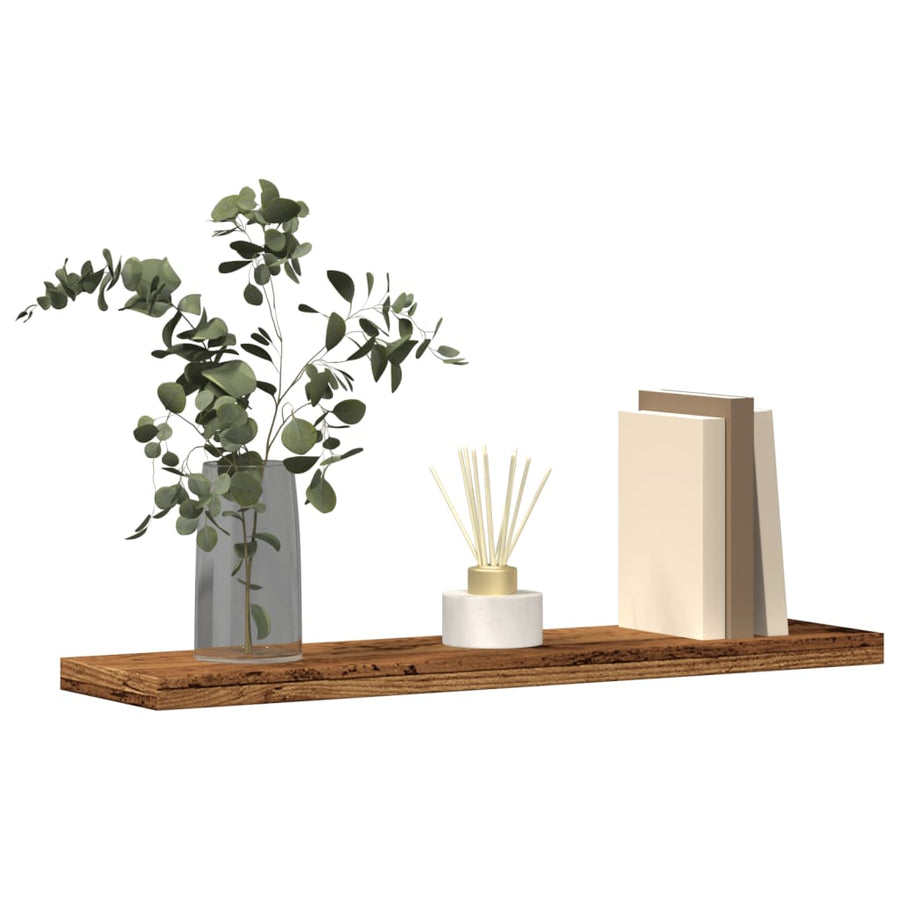 Rafturi Perete 4 Buc., Lemn Vechi, 40X20X1,5 Cm, Lemn Prelucrat