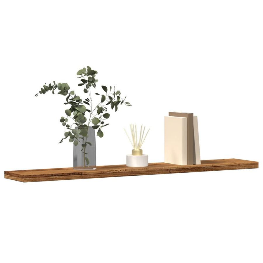 Rafturi Perete 4 Buc., Lemn Vechi, 60X20X1,5 Cm, Lemn Prelucrat