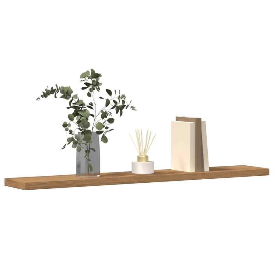 Rafturi De Perete, 4 Buc., Stejar Artizanal, 60X20X1,5 Cm, Lemn