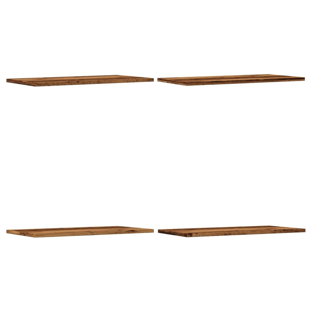 Rafturi Perete 4 Buc., Lemn Vechi, 60X30X1,5 Cm, Lemn Prelucrat