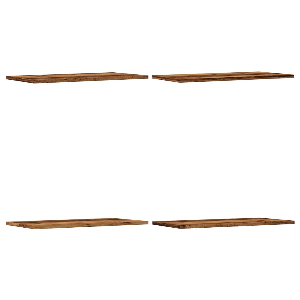 Rafturi Perete 4 Buc., Lemn Vechi, 60X30X1,5 Cm, Lemn Prelucrat