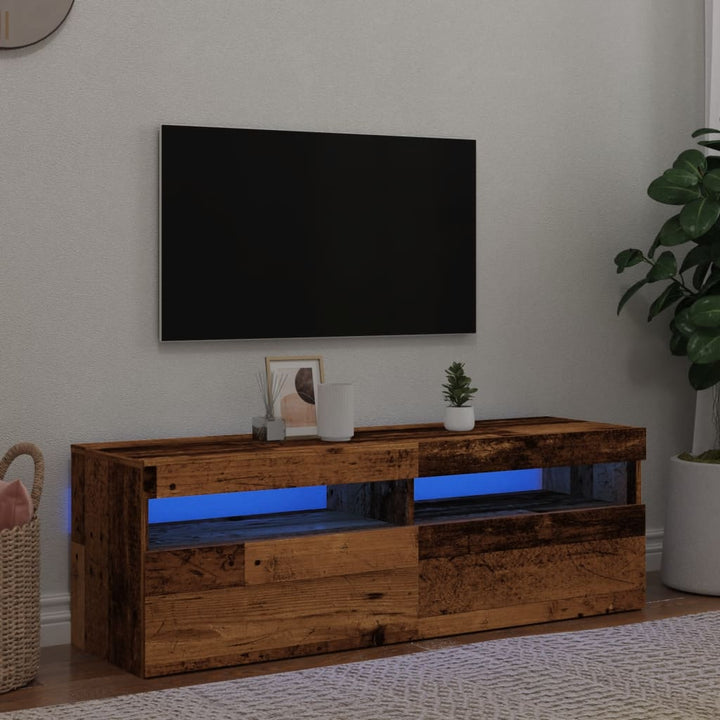 Dulap Tv Cu Led 120X35X40 Cm Lemn Prelucrat