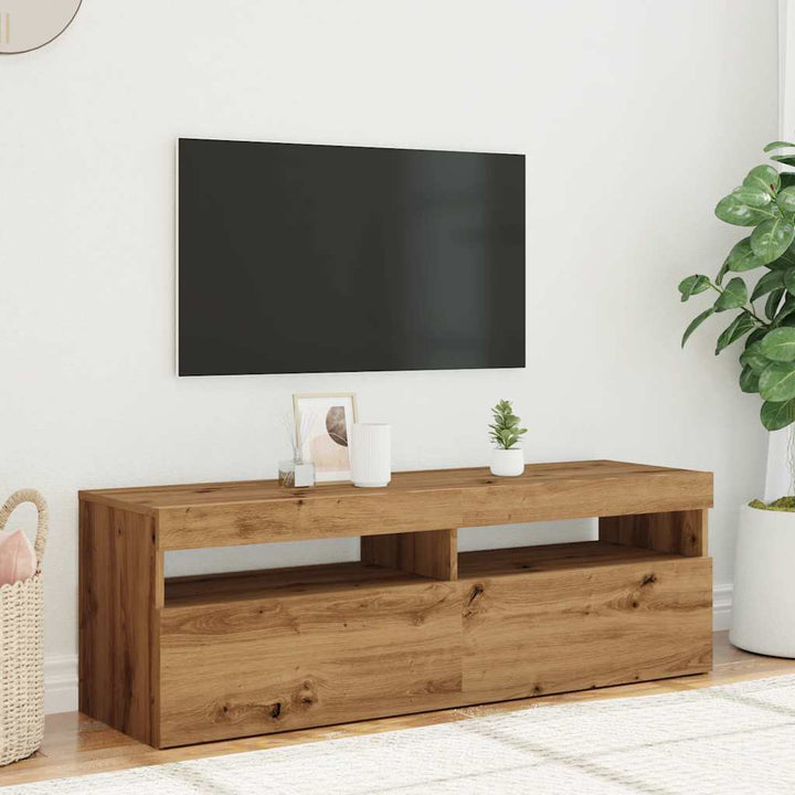Dulap Tv Cu Led 120X35X40 Cm Lemn Prelucrat
