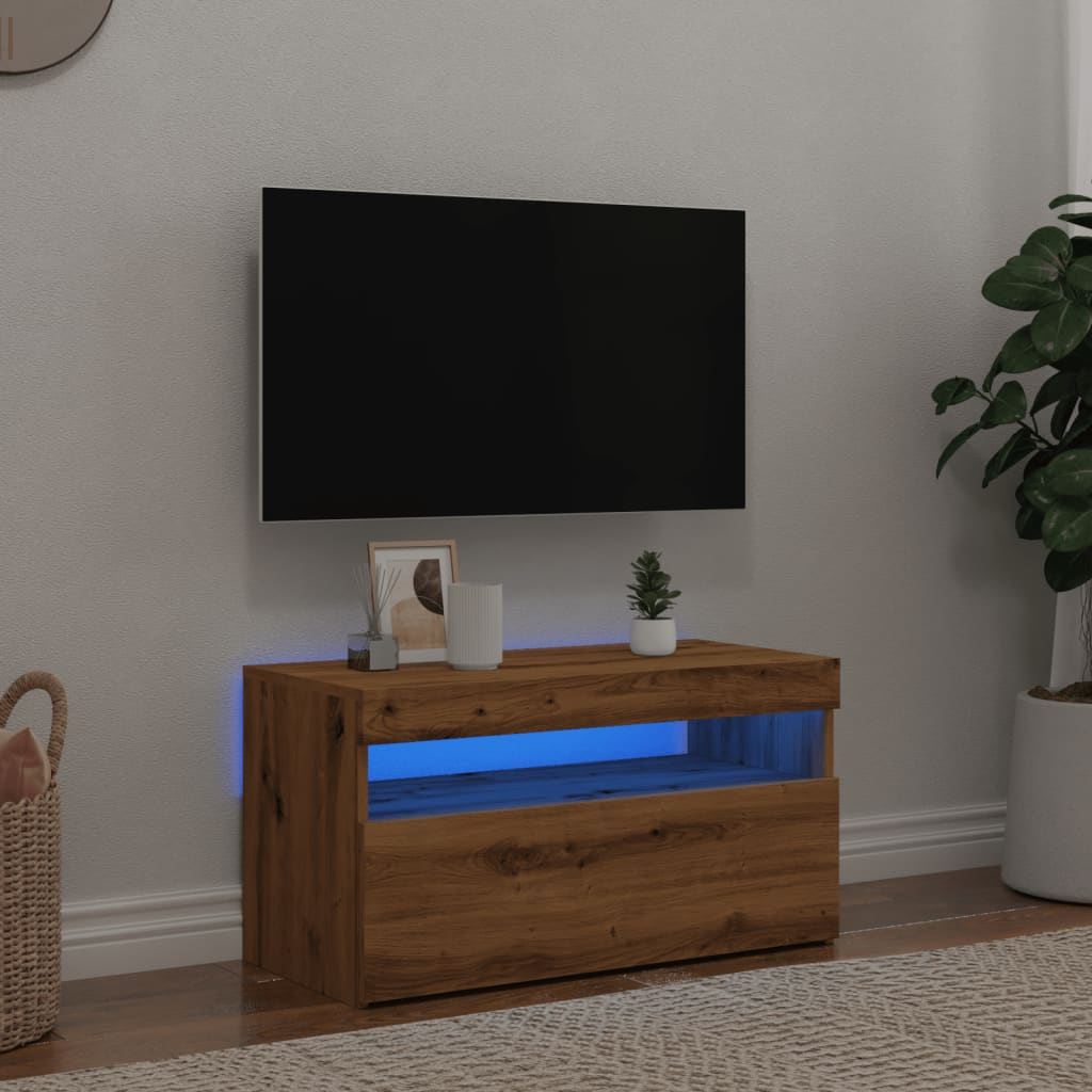 Dulap Tv Cu Led 120X35X40 Cm Lemn Prelucrat