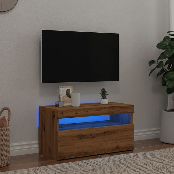 Dulap Tv Cu Led 120X35X40 Cm Lemn Prelucrat