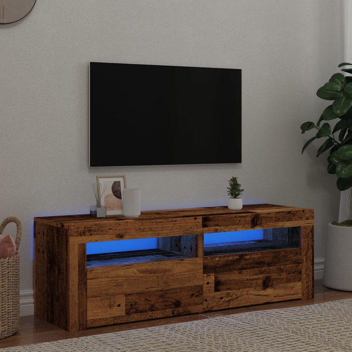 Dulap Tv Cu Led 120X35X40 Cm Lemn Prelucrat