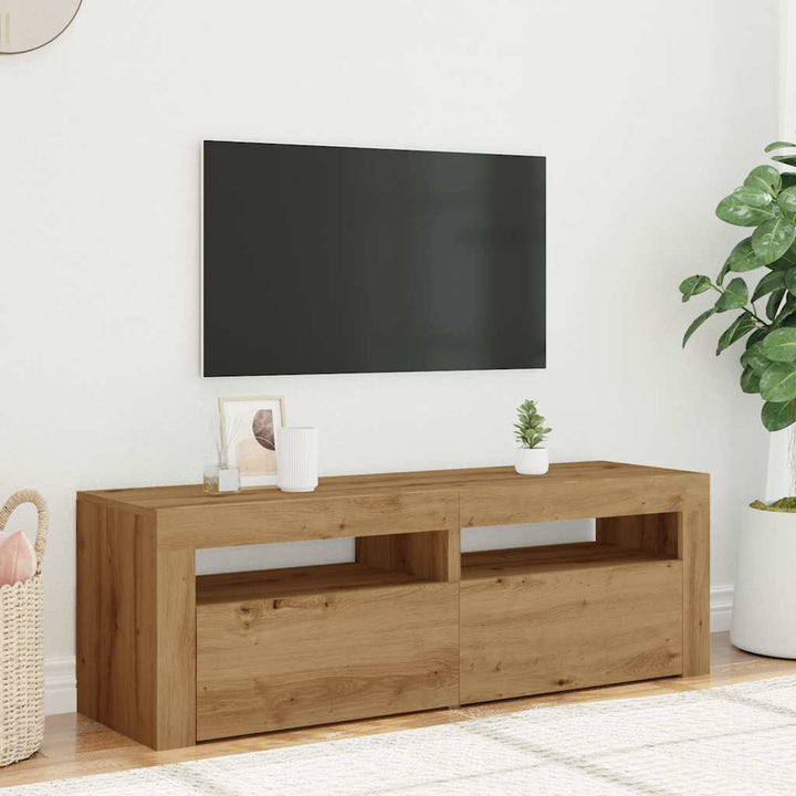 Dulap Tv Cu Led 120X35X40 Cm Lemn Prelucrat