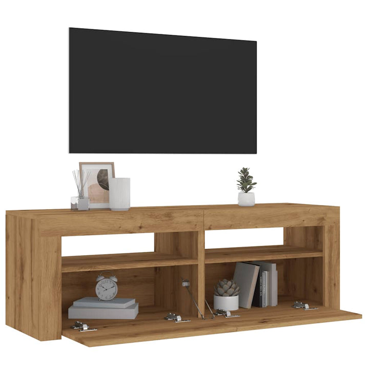 Dulap Tv Cu Led 120X35X40 Cm Lemn Prelucrat