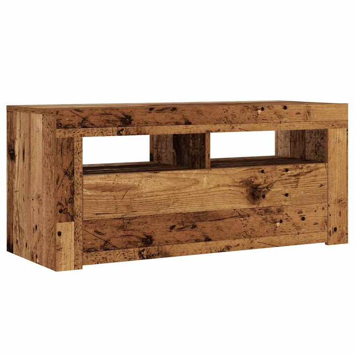 Dulap Tv Cu Lumini Led 90X35X40 Cm Lemn Prelucrat