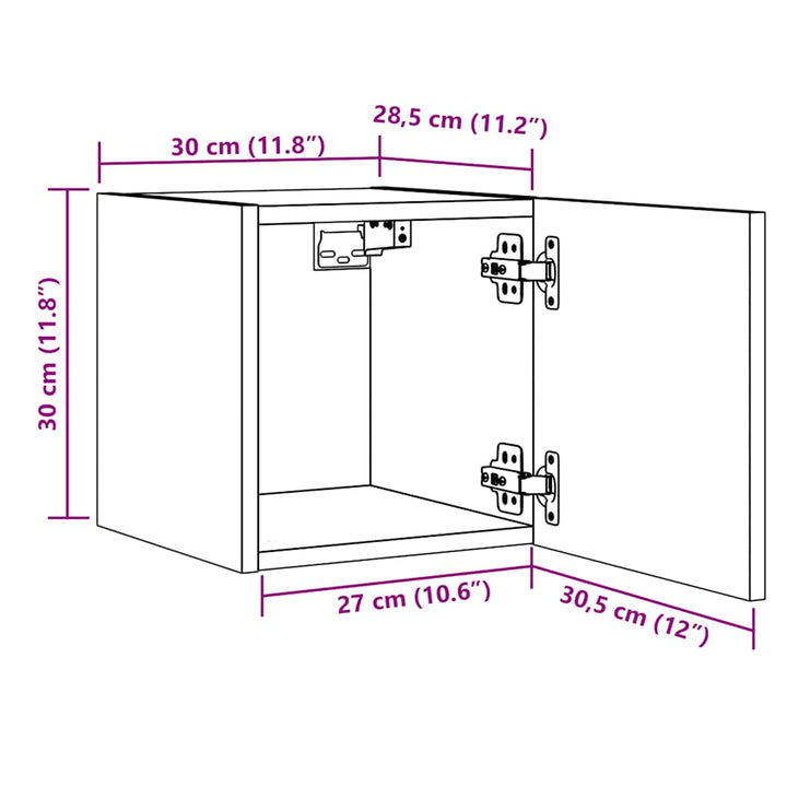 Dulap Tv Montaj Pe Perete, , 30,5X30X30 Cm