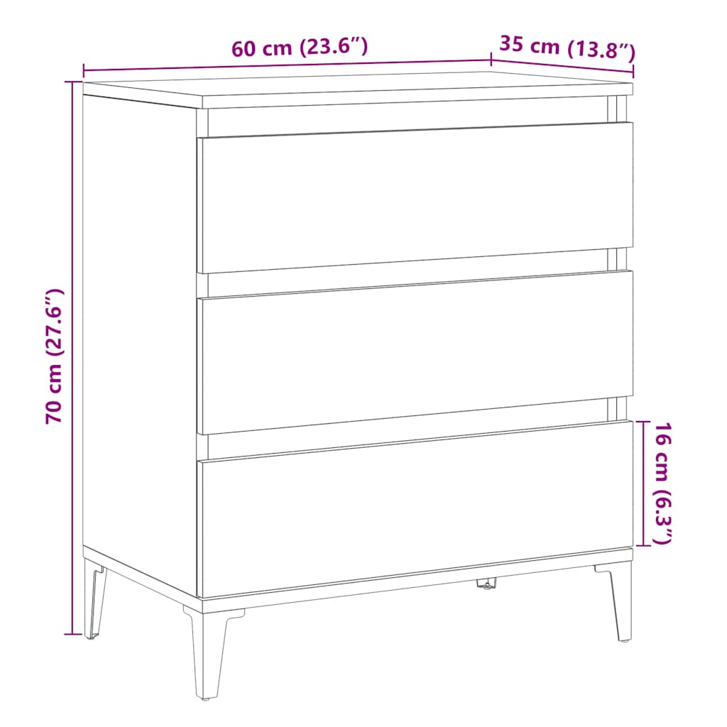 Bufetă Din 60X35X70 Cm Din Lemn Prelucrat