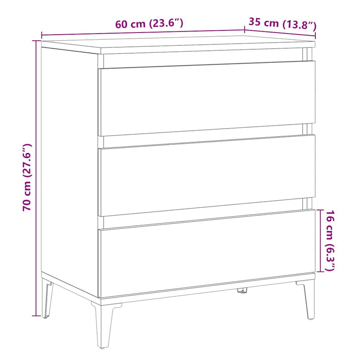 Bufetă Din 60X35X70 Cm Din Lemn Prelucrat