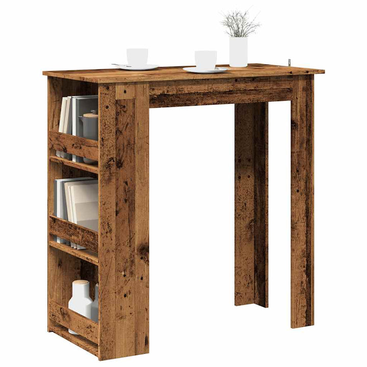 Masă Bar Cu Raft De Depozitare 102X50X103,5 Cm