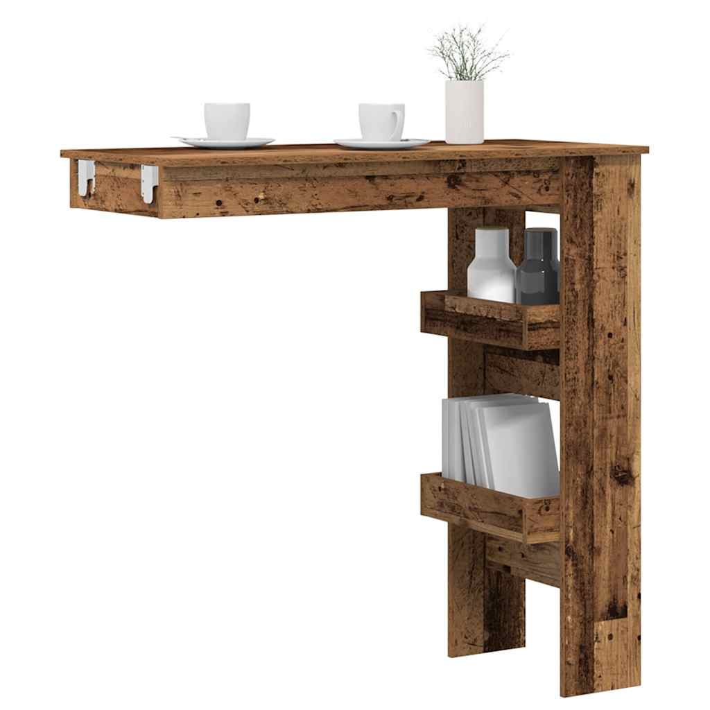 Masă Bar Perete 102X45X103,5 Cm Lemn Compozit