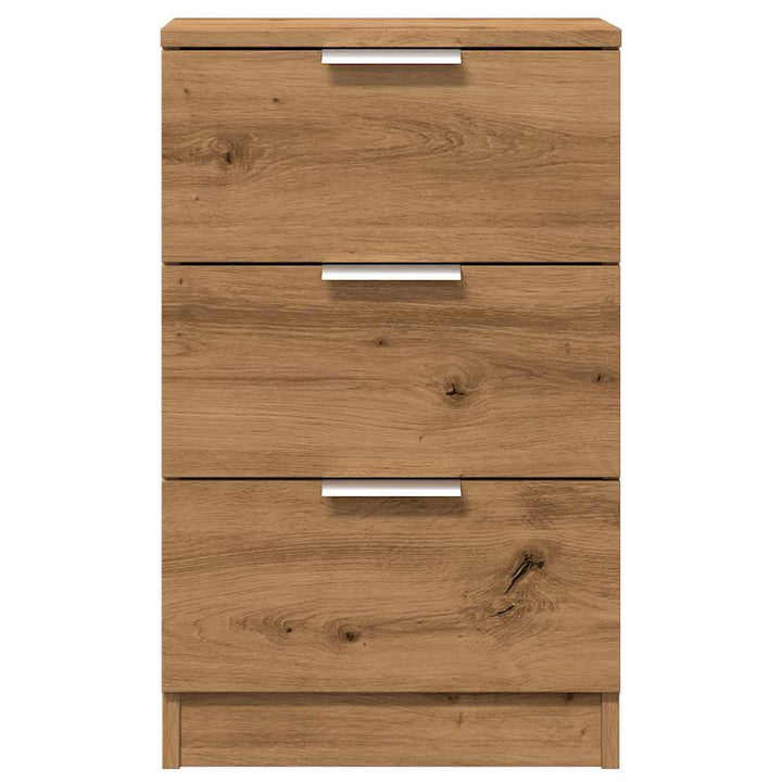 Noptiere, 2 Buc., Stejar Artizanal, 40X36X65 Cm, Lemn Prelucrat
