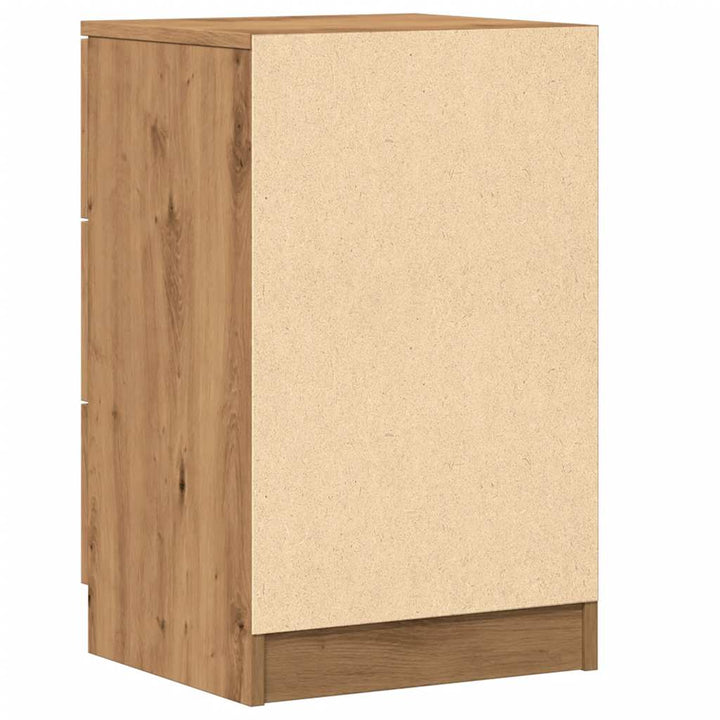 Noptiere, 2 Buc., Stejar Artizanal, 40X36X65 Cm, Lemn Prelucrat