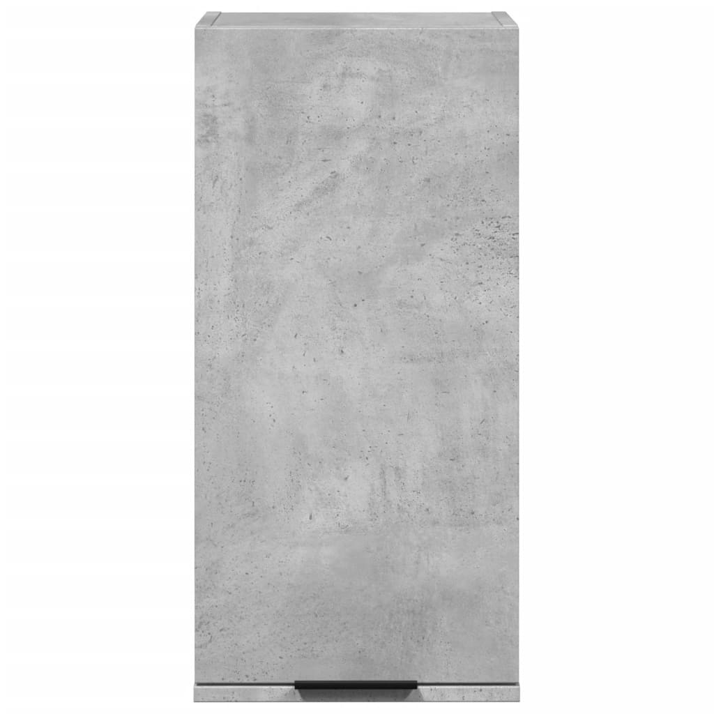Dulap De Baie Montat Pe Perete, Gri Beton, 32X20X67 Cm