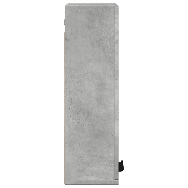 Dulap De Baie Montat Pe Perete, Gri Beton, 32X20X67 Cm