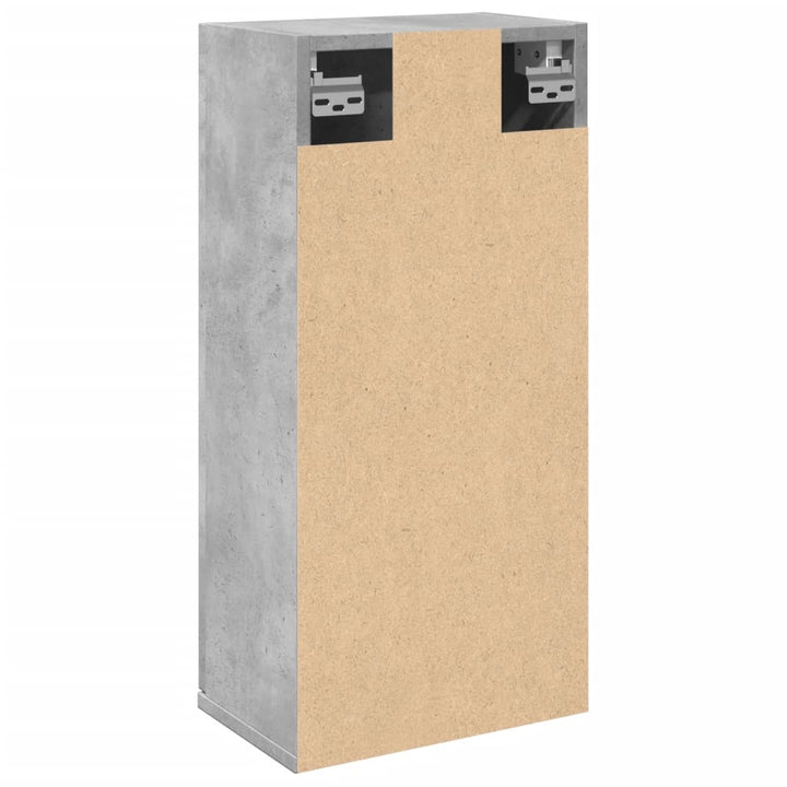 Dulap De Baie Montat Pe Perete, Gri Beton, 32X20X67 Cm