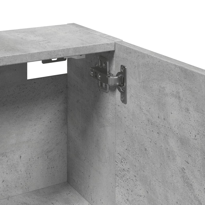 Dulap De Baie Montat Pe Perete, Gri Beton, 32X20X67 Cm