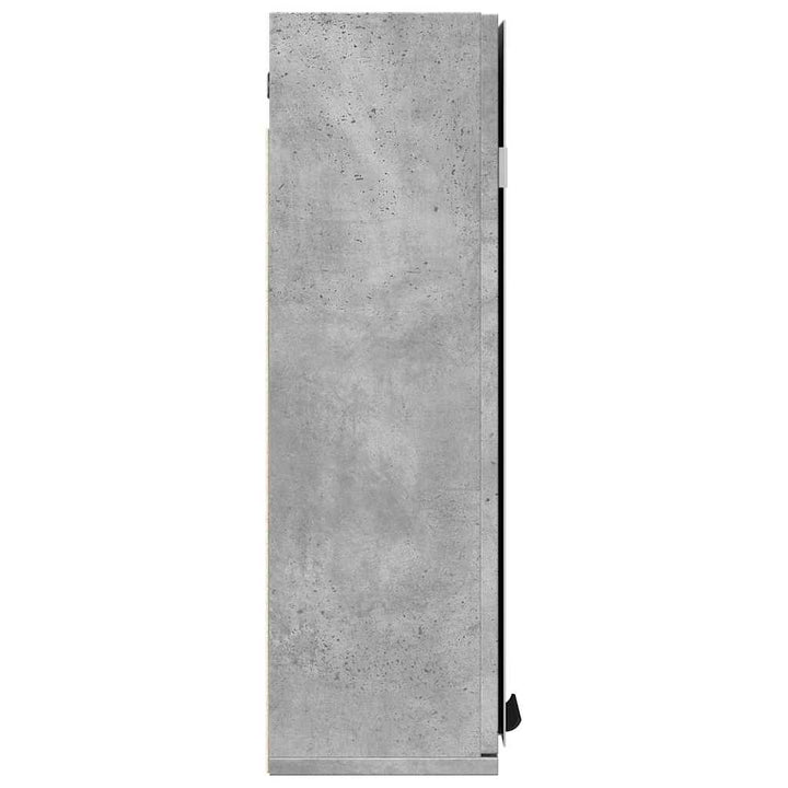 Dulap De Baie Cu Oglindă, Gri Beton, 64X20X66,5 Cm, Pal