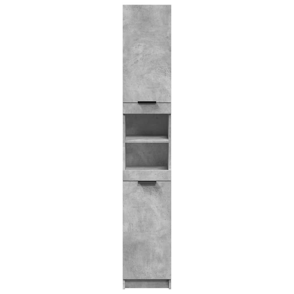 Dulap De Baie, Gri Beton, 32X34X188,5 Cm, Lemn Compozit