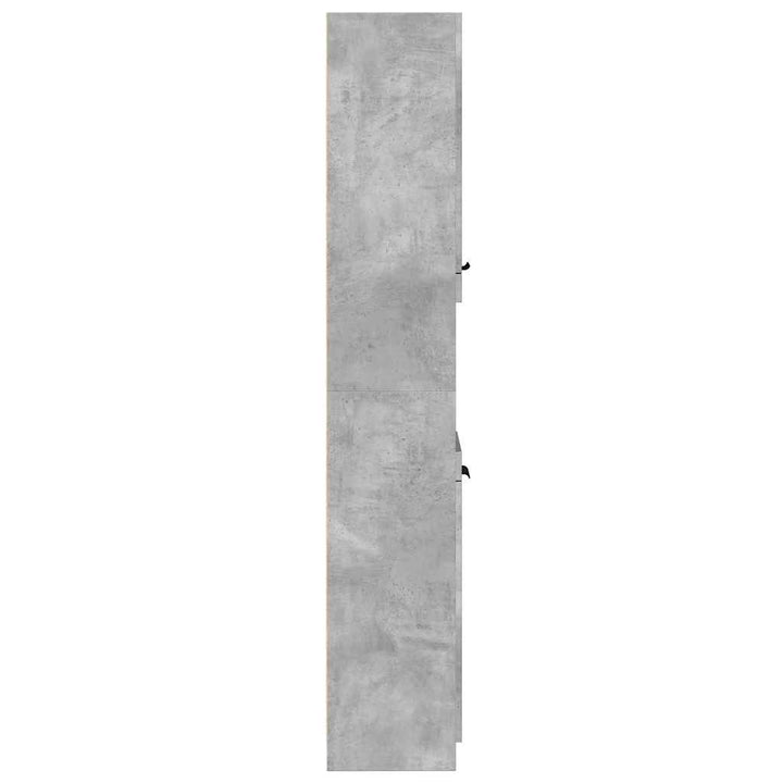 Dulap De Baie, Gri Beton, 32X34X188,5 Cm, Lemn Compozit