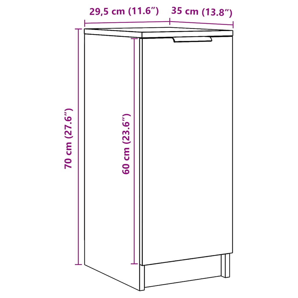 Pantofar, Stejar Artizanal, 30X35X70 Cm Lemn Prelucrat