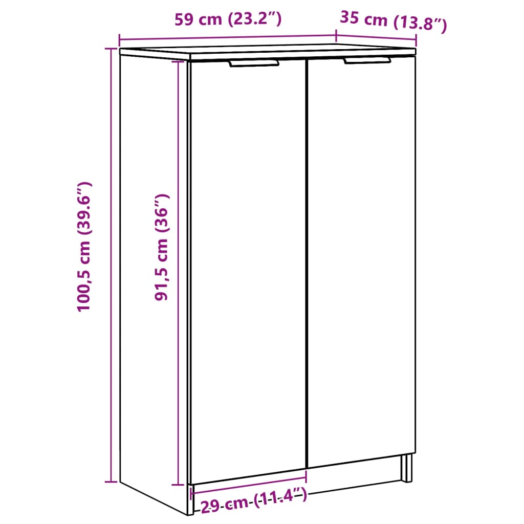 Pantofar, , 59X35X100,5 Cm, Lemn Prelucrat