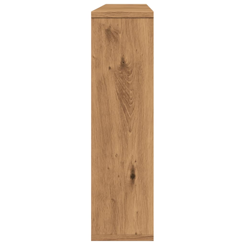 Dulap Cu Oglindă Și Led Stejar Artizanal 76X15X55 Cm, Lemn