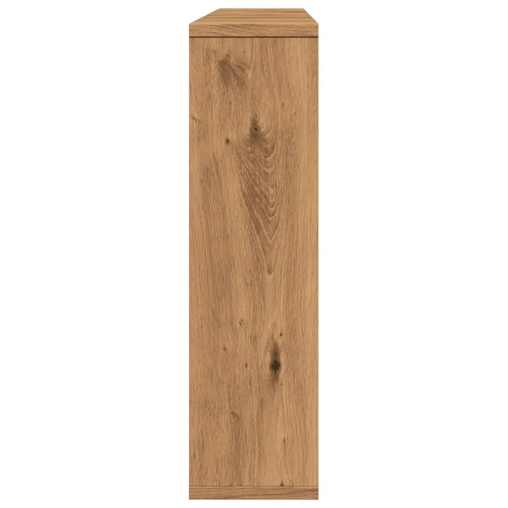 Dulap Cu Oglindă Și Led Stejar Artizanal 76X15X55 Cm, Lemn