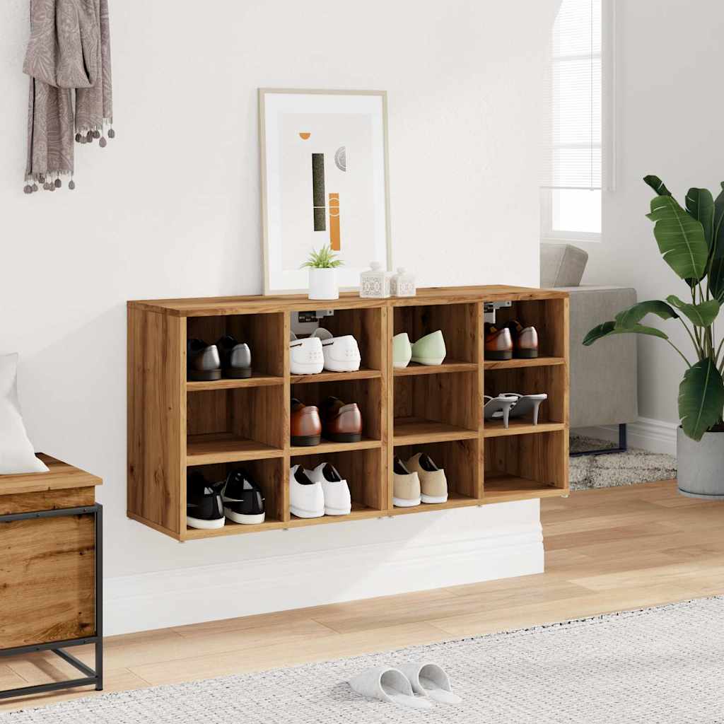 Dulapuri Pantofi 2 Buc Stejar Artizanal 52X30X50 Cm