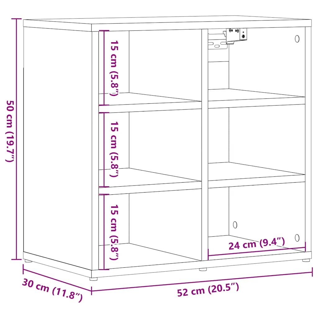 Dulapuri Pantofi 2 Buc Stejar Artizanal 52X30X50 Cm