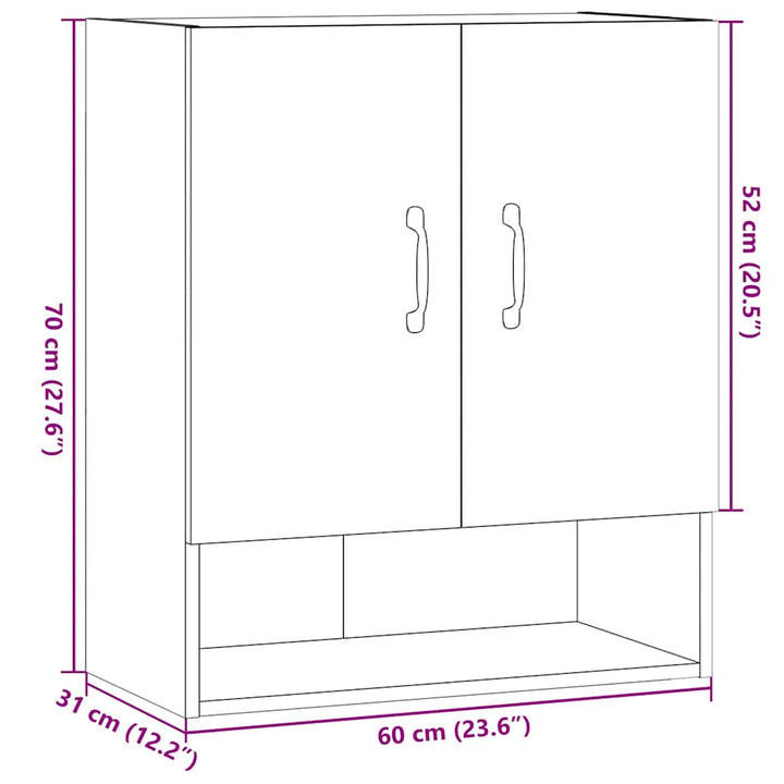 Dulap De Perete, , 60X31X70 Cm, Lemn Compozit