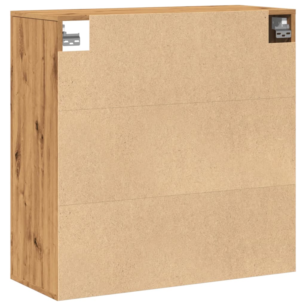 Dulap De Perete, Stejar Artizanal,80X33X80 Cm, Lemn Prelucrat
