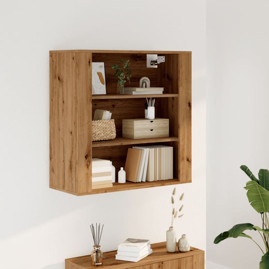 Dulap De Perete, Stejar Artizanal,80X33X80 Cm, Lemn Prelucrat