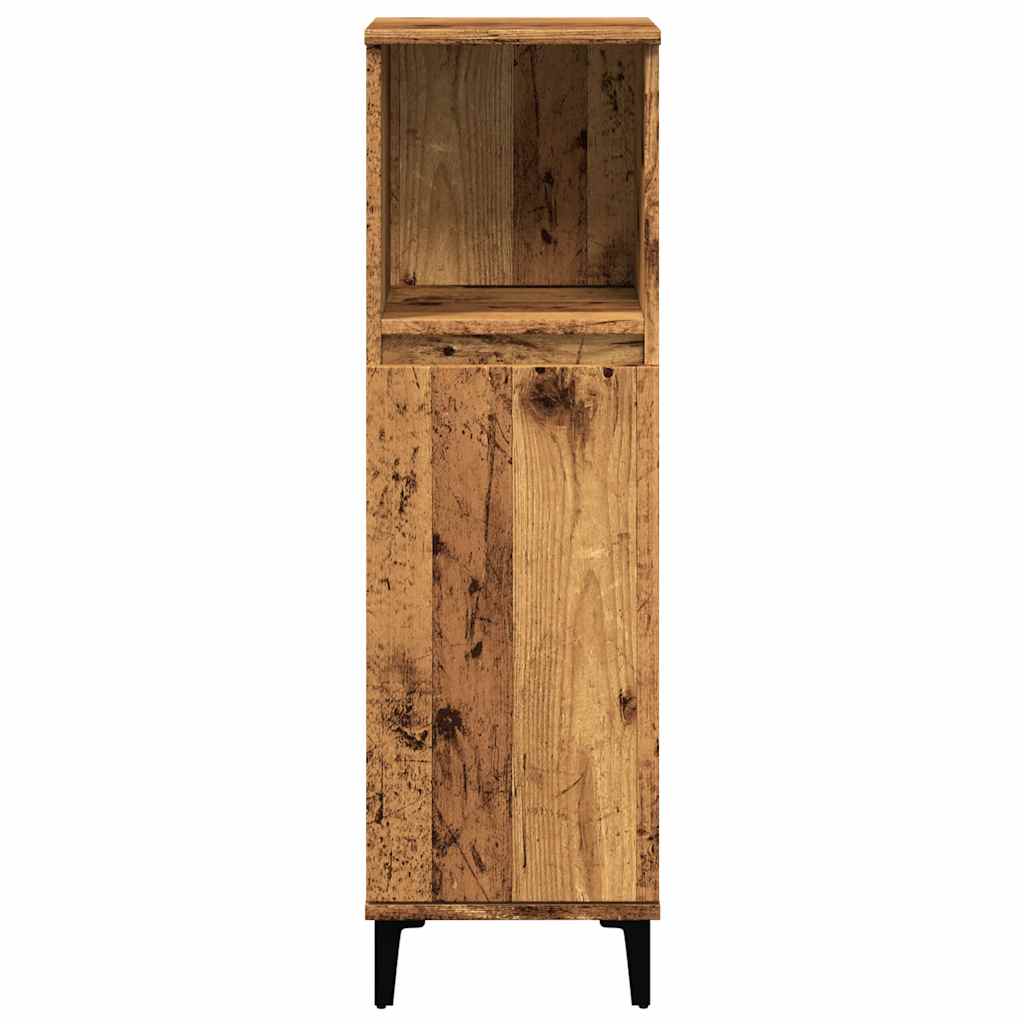 Dulap De Baie, Lemn Vechi, 30X30X100 Cm, Lemn Prelucrat