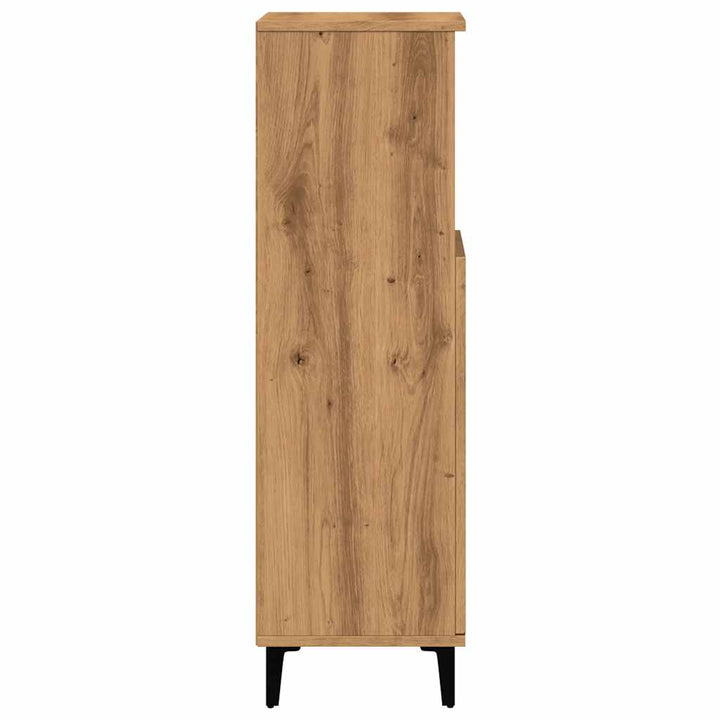 Dulap De Baie, Stejar Artizanal, 30X30X100 Cm, Lemn Prelucrat