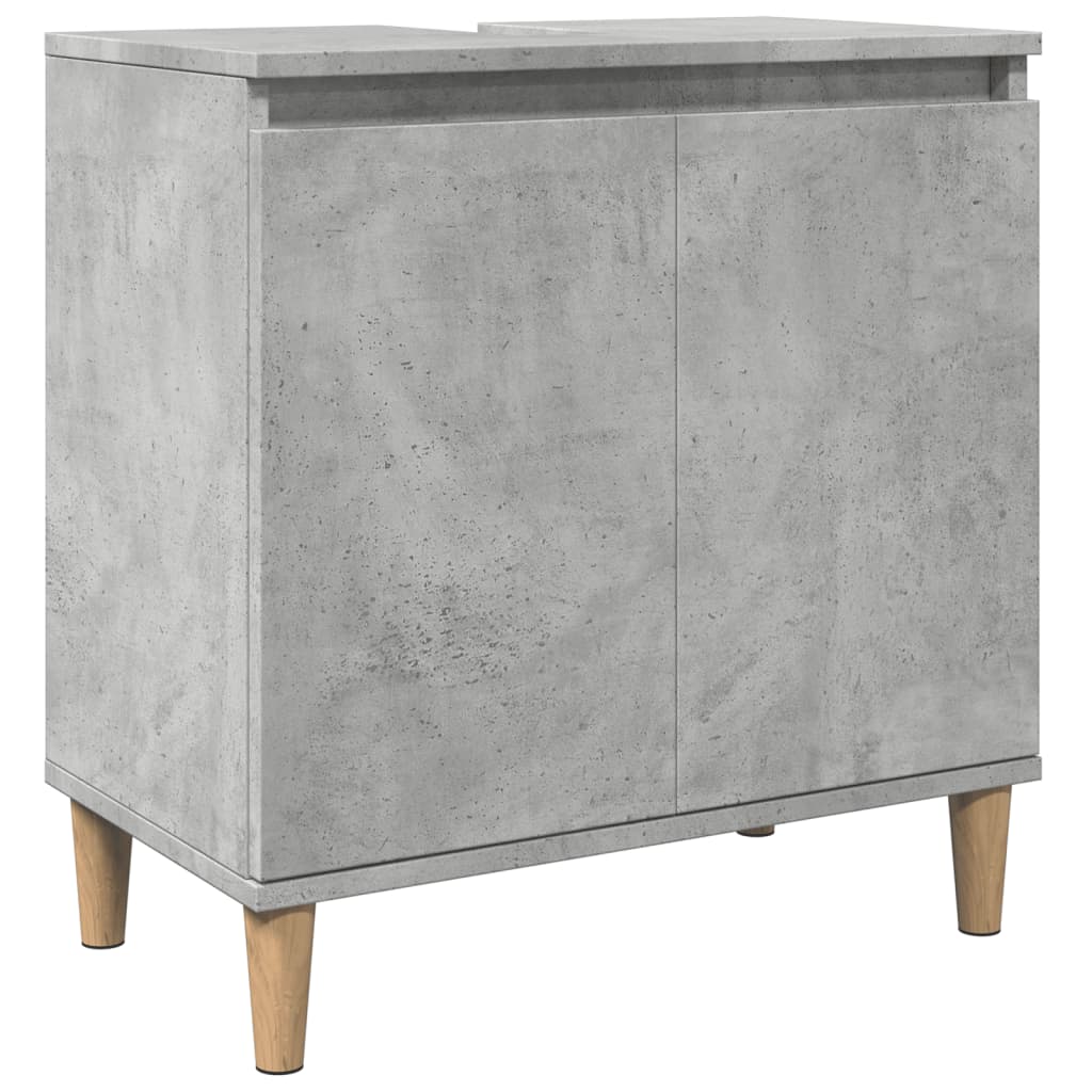 Dulap De Chiuvetă, Gri Beton, 58X33X60 Cm, Lemn Prelucrat