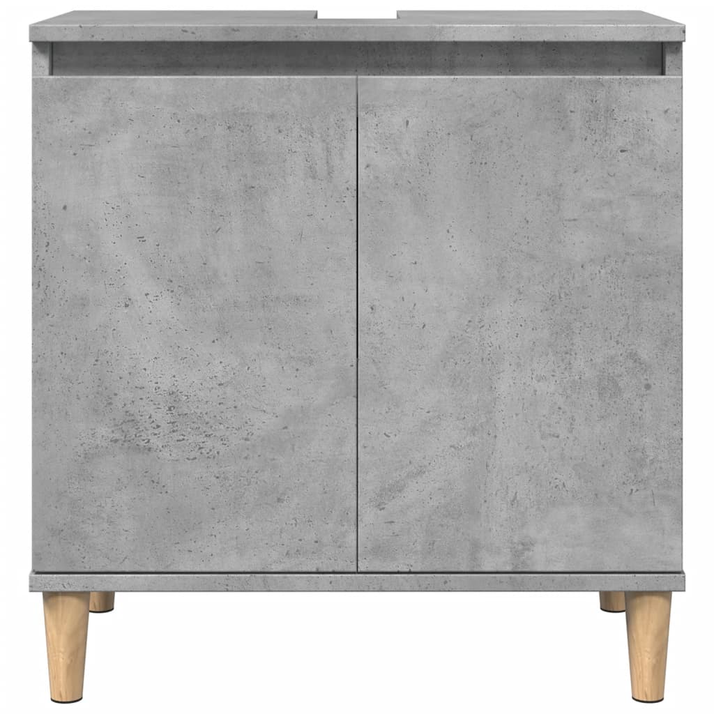 Dulap De Chiuvetă, Gri Beton, 58X33X60 Cm, Lemn Prelucrat