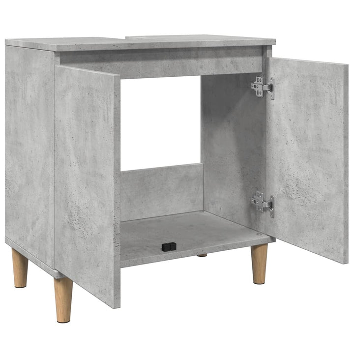 Dulap De Chiuvetă, Gri Beton, 58X33X60 Cm, Lemn Prelucrat