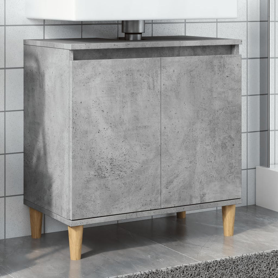 Dulap De Chiuvetă, Gri Beton, 58X33X60 Cm, Lemn Prelucrat