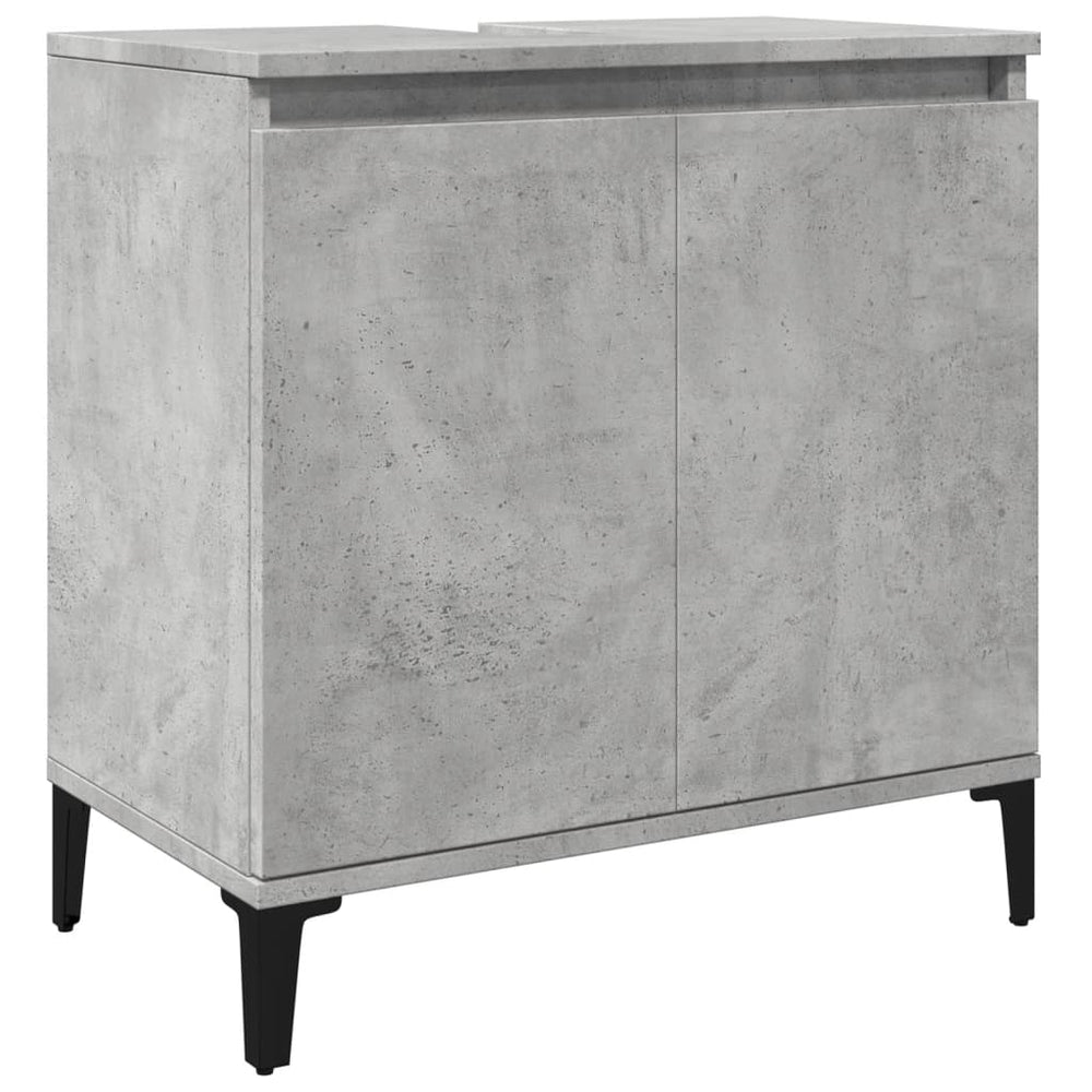 Dulap De Chiuvetă, Gri Beton, 58X33X60 Cm, Lemn Prelucrat