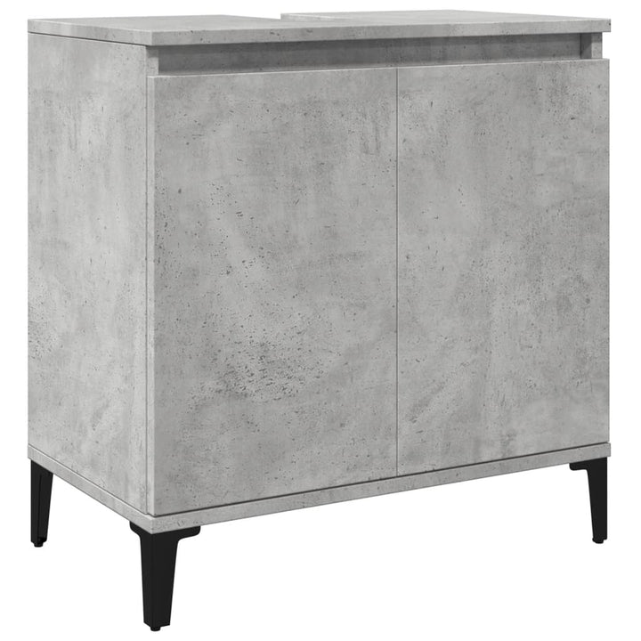 Dulap De Chiuvetă, Gri Beton, 58X33X60 Cm, Lemn Prelucrat