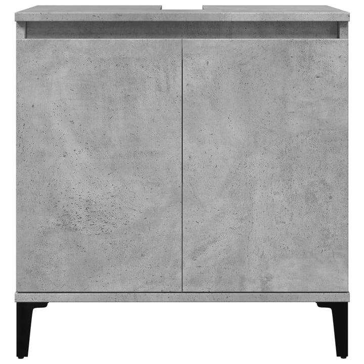 Dulap De Chiuvetă, Gri Beton, 58X33X60 Cm, Lemn Prelucrat